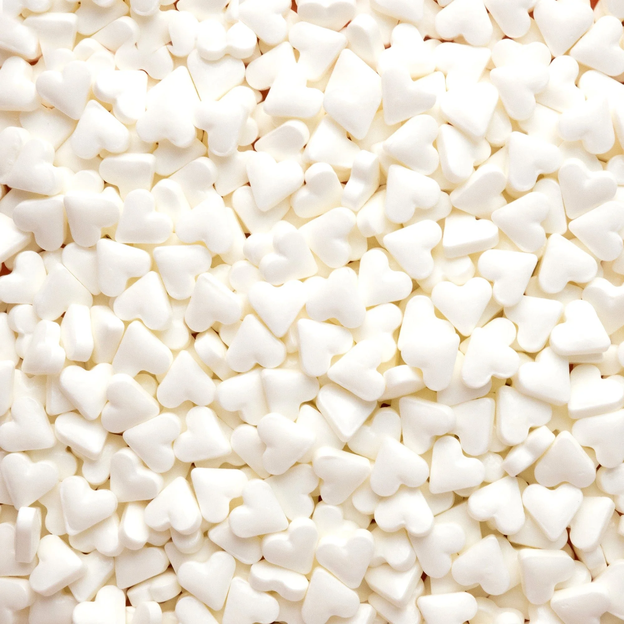White Hearts Candy Sprinkles