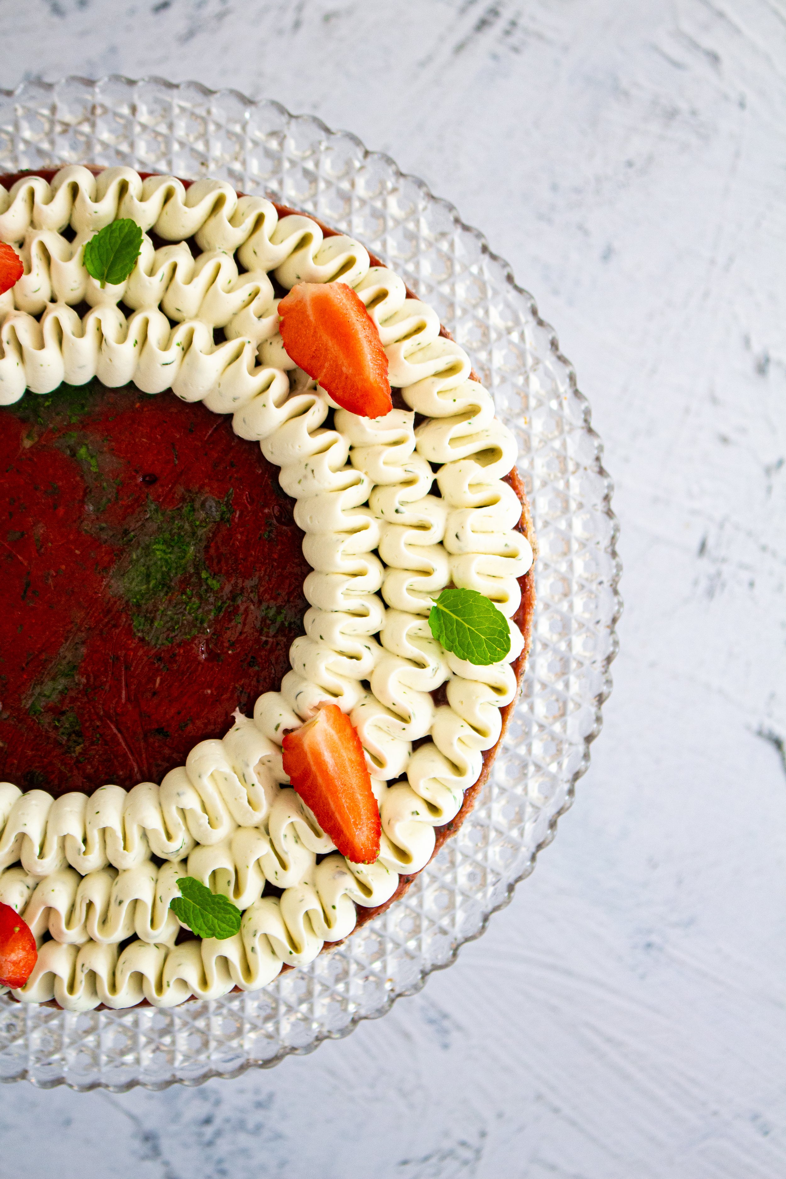 Tarte Fraise Menthe