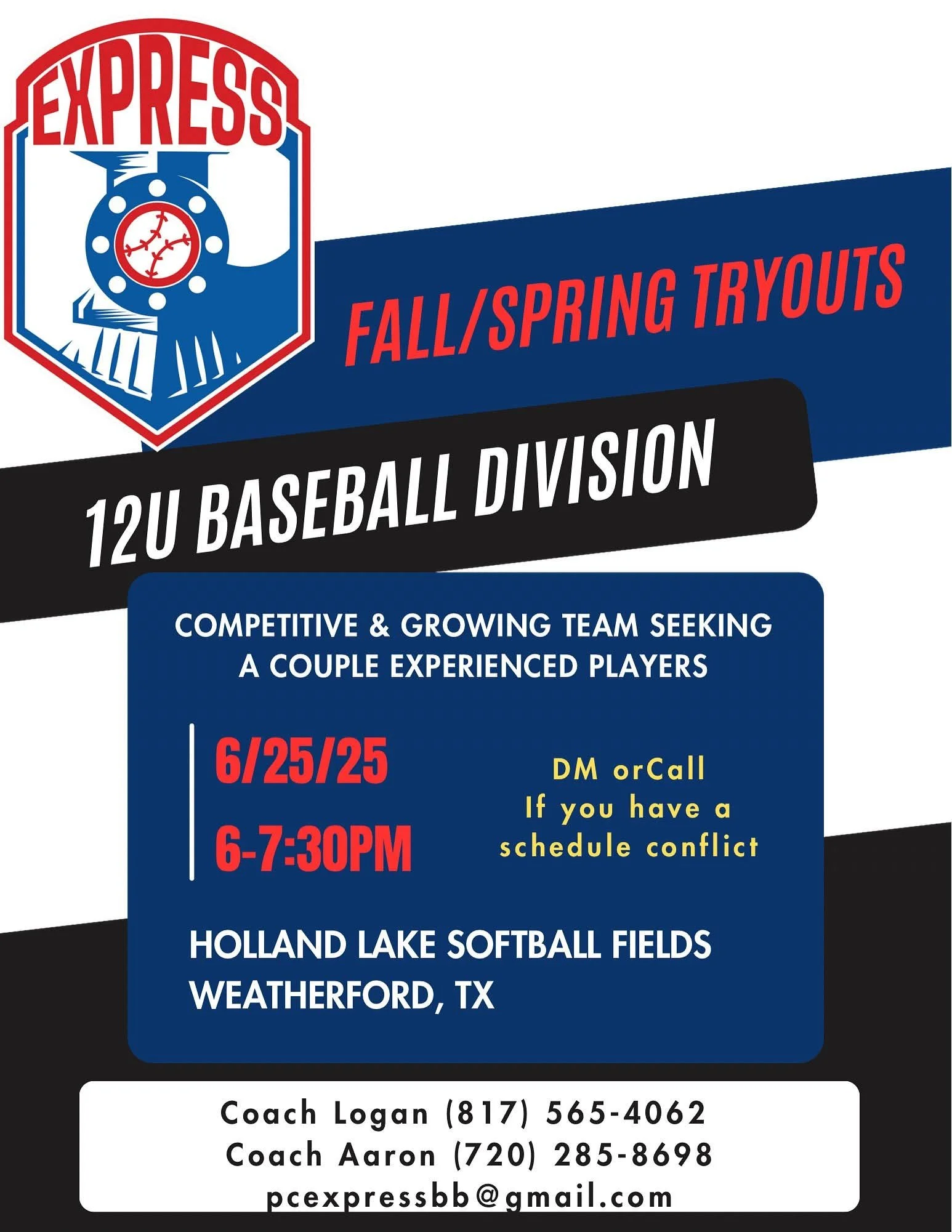 2025 Fall Baseball Tryouts