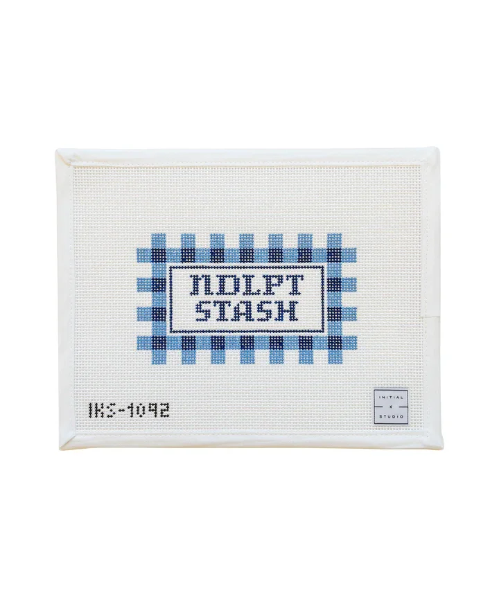 Initial K NDLPT Stash Blue gingham.webp