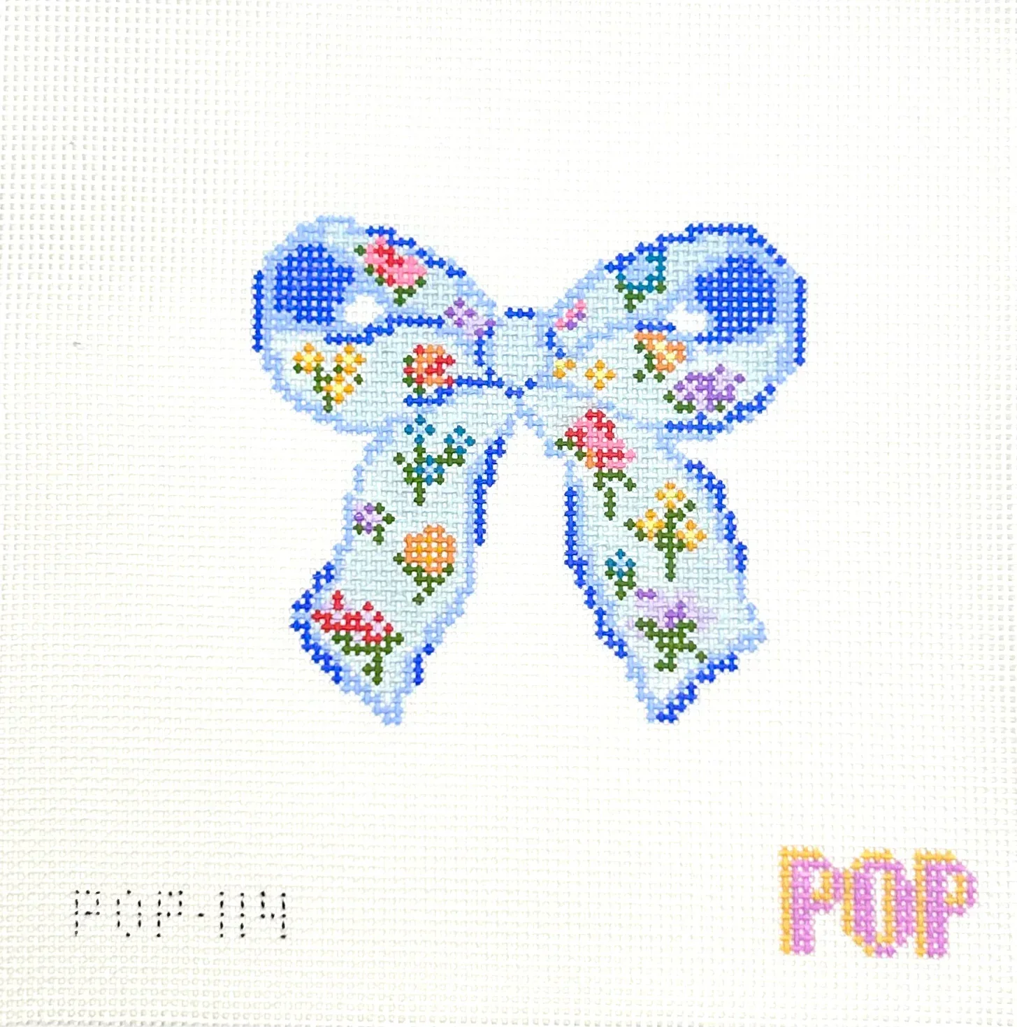 Floral Print Bow blue.webp
