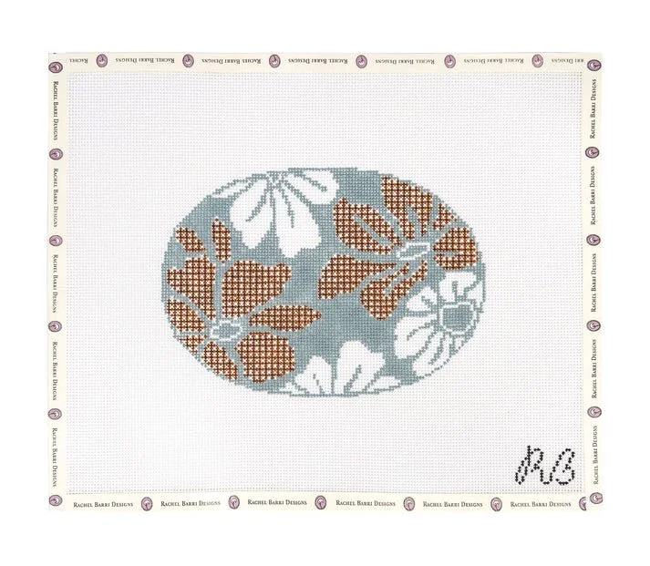 Rachel Barri - Gingham Blooms Oval