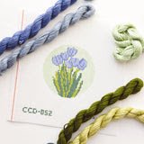 Blue Tulip Flower Round Mesh 13
