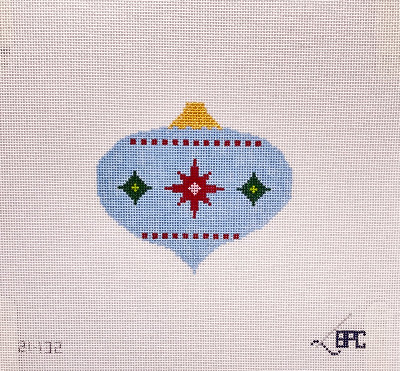 Blueberry Point -Retro Blue Ornament