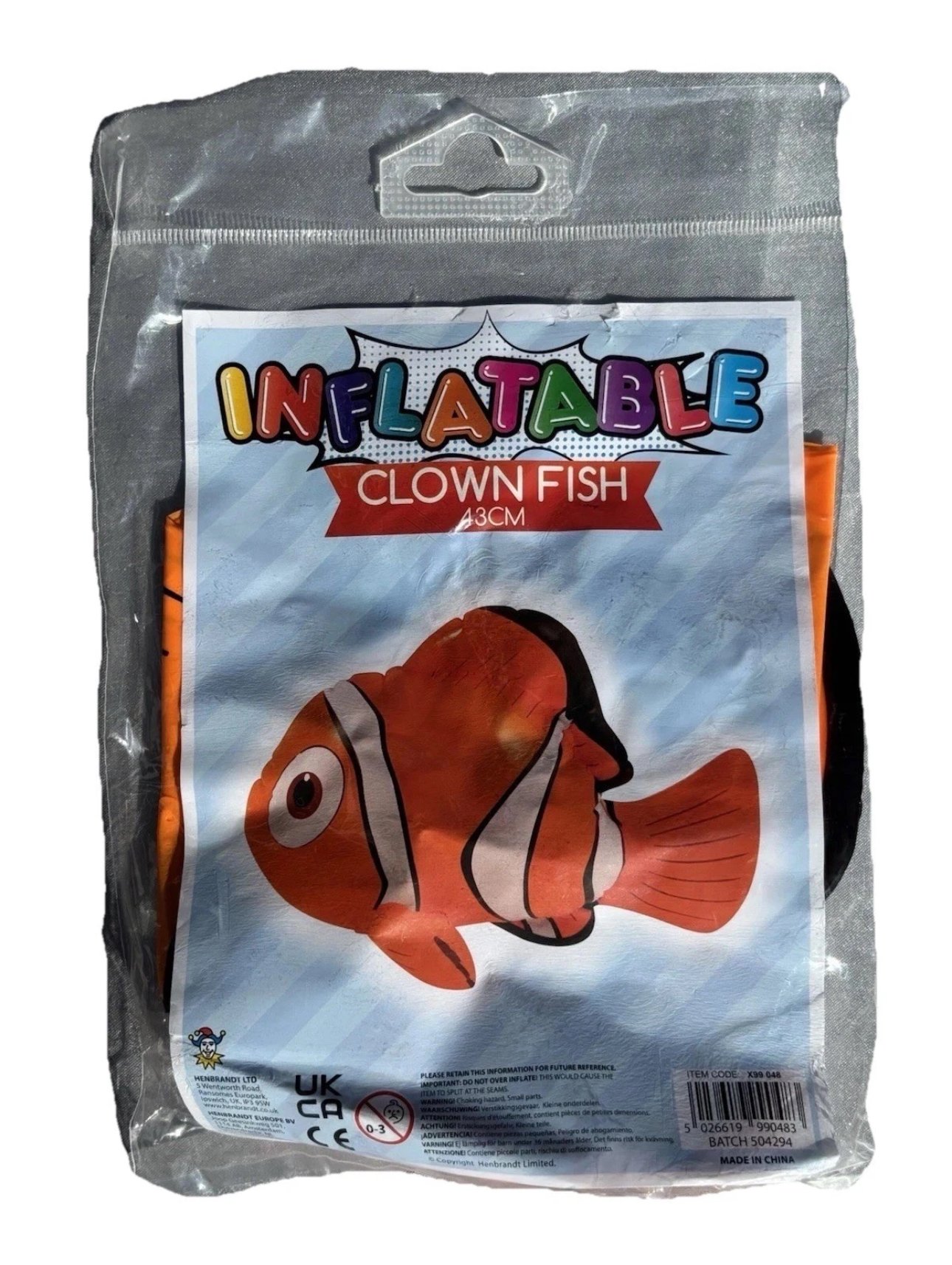 Inflatable Clown fish Pool Toy