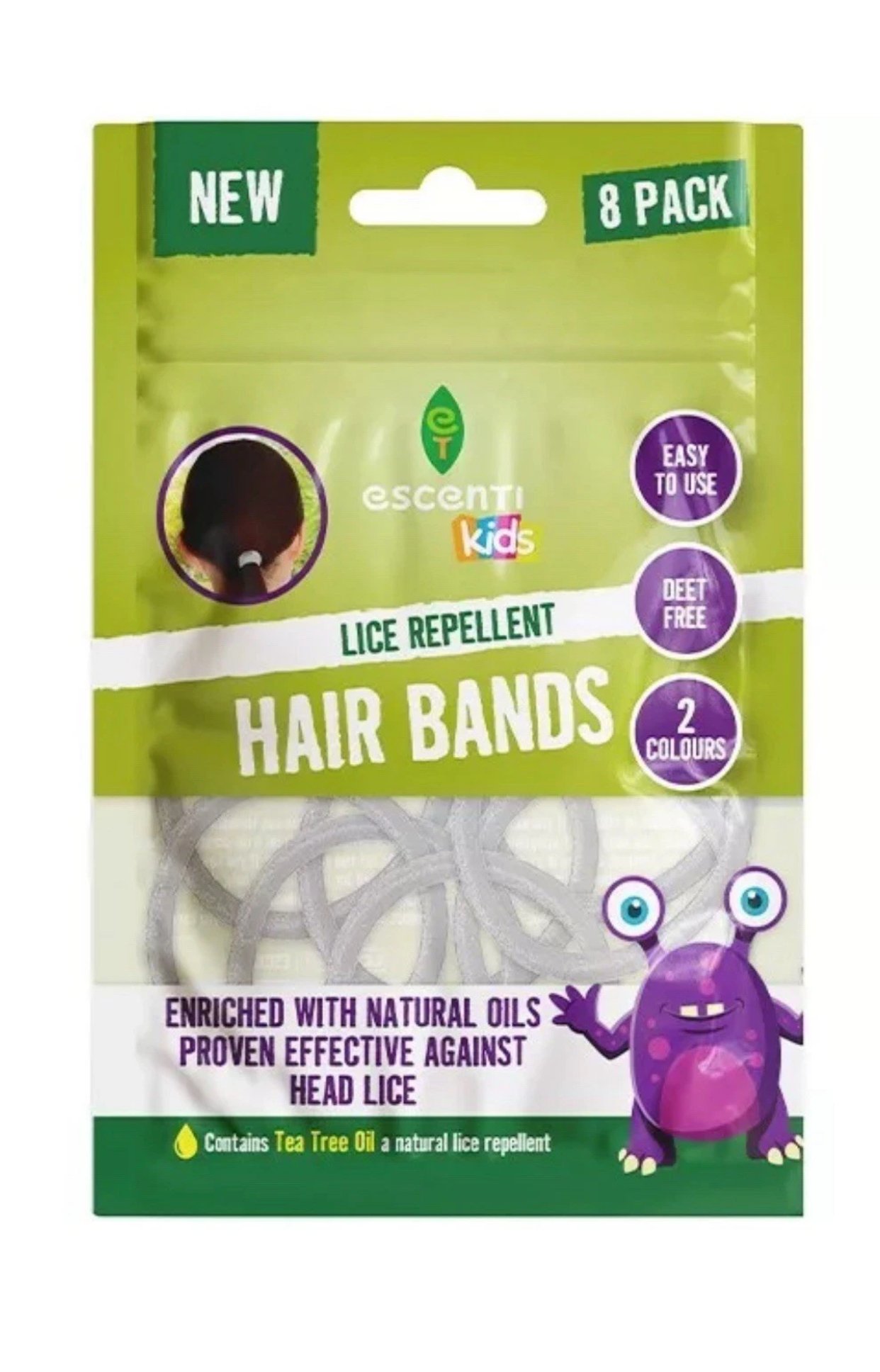 Head Lice Repellent Hair Bands 8pk