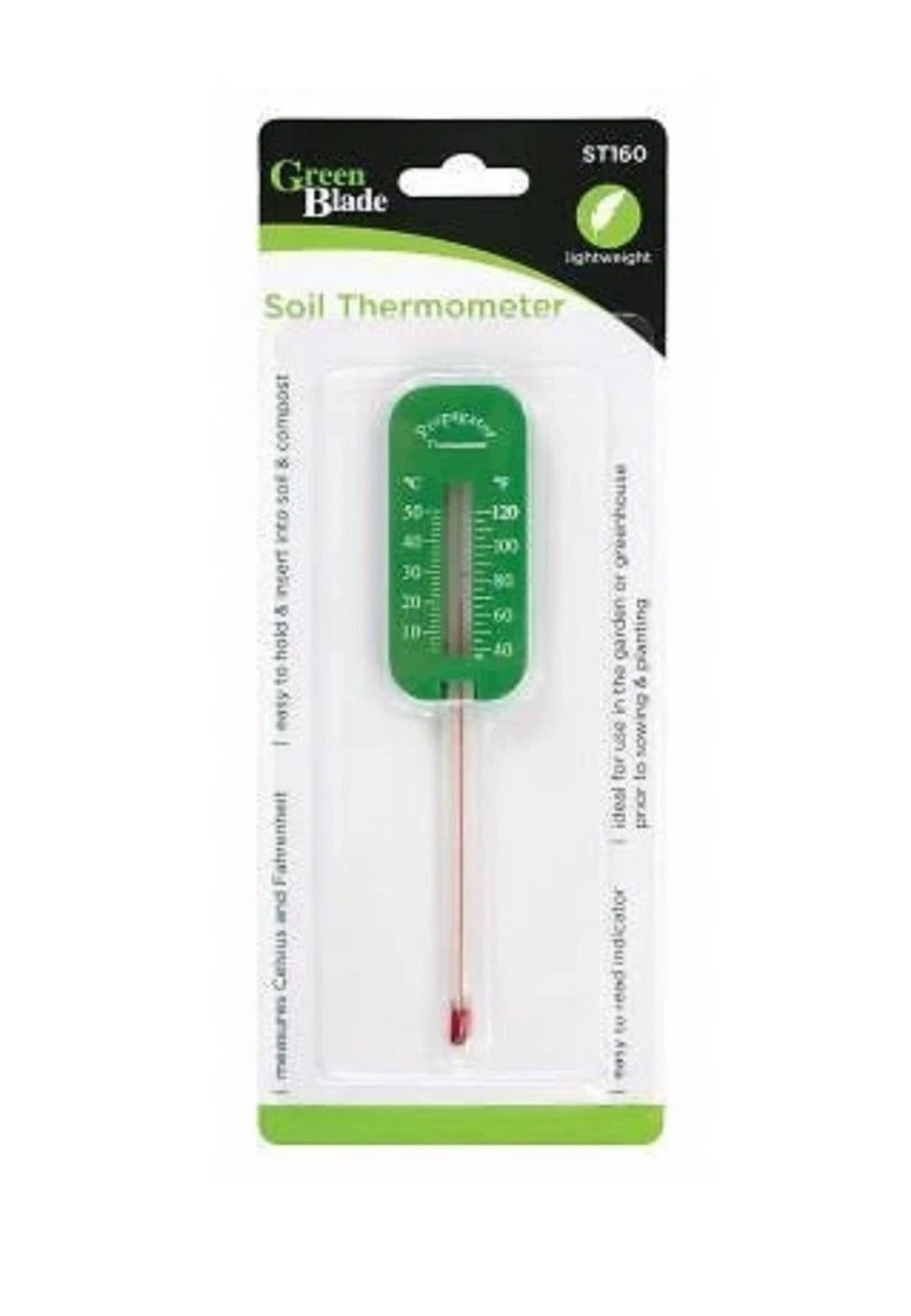 Green 15.5cm Soil Thermometer