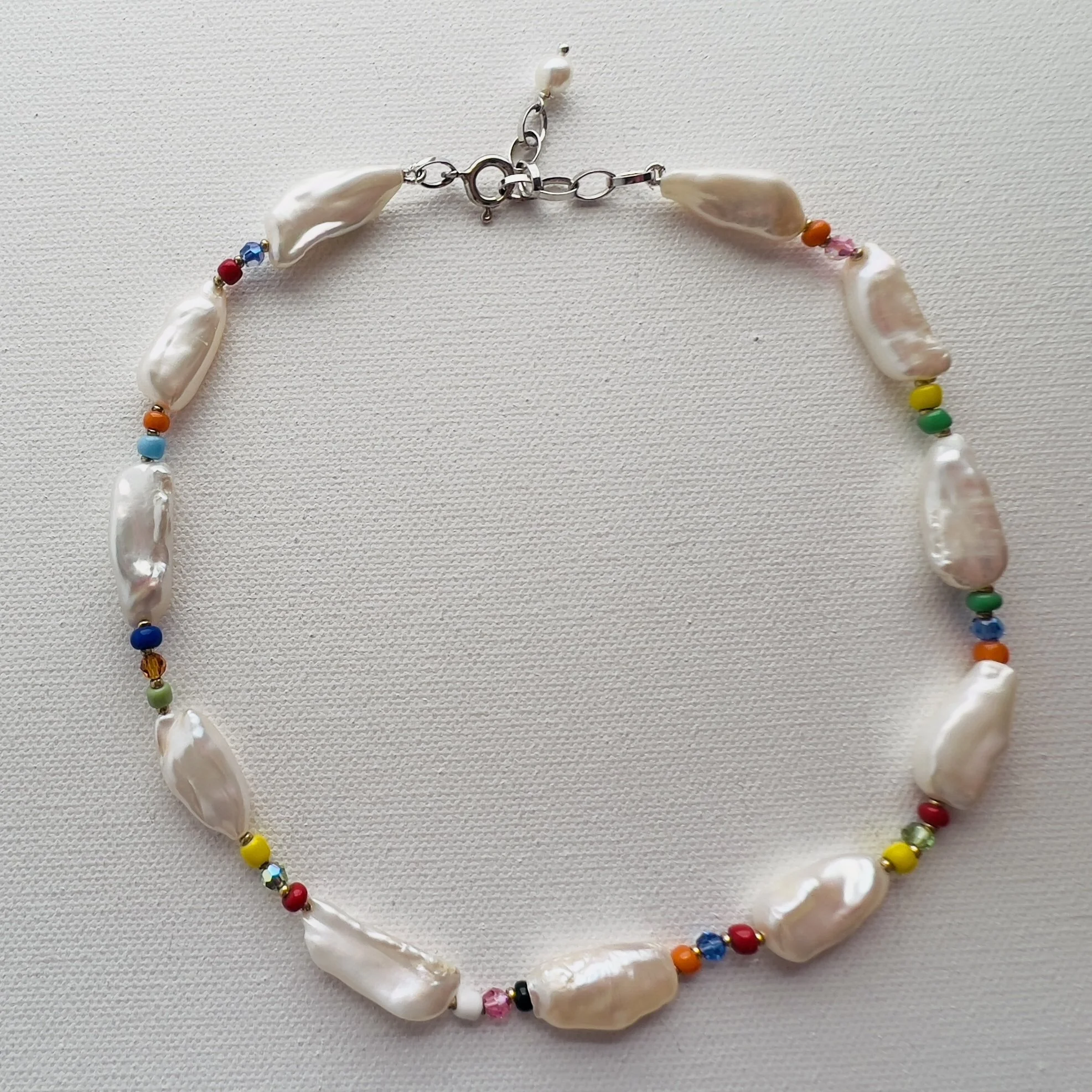 Crystal and Baroque Pearls