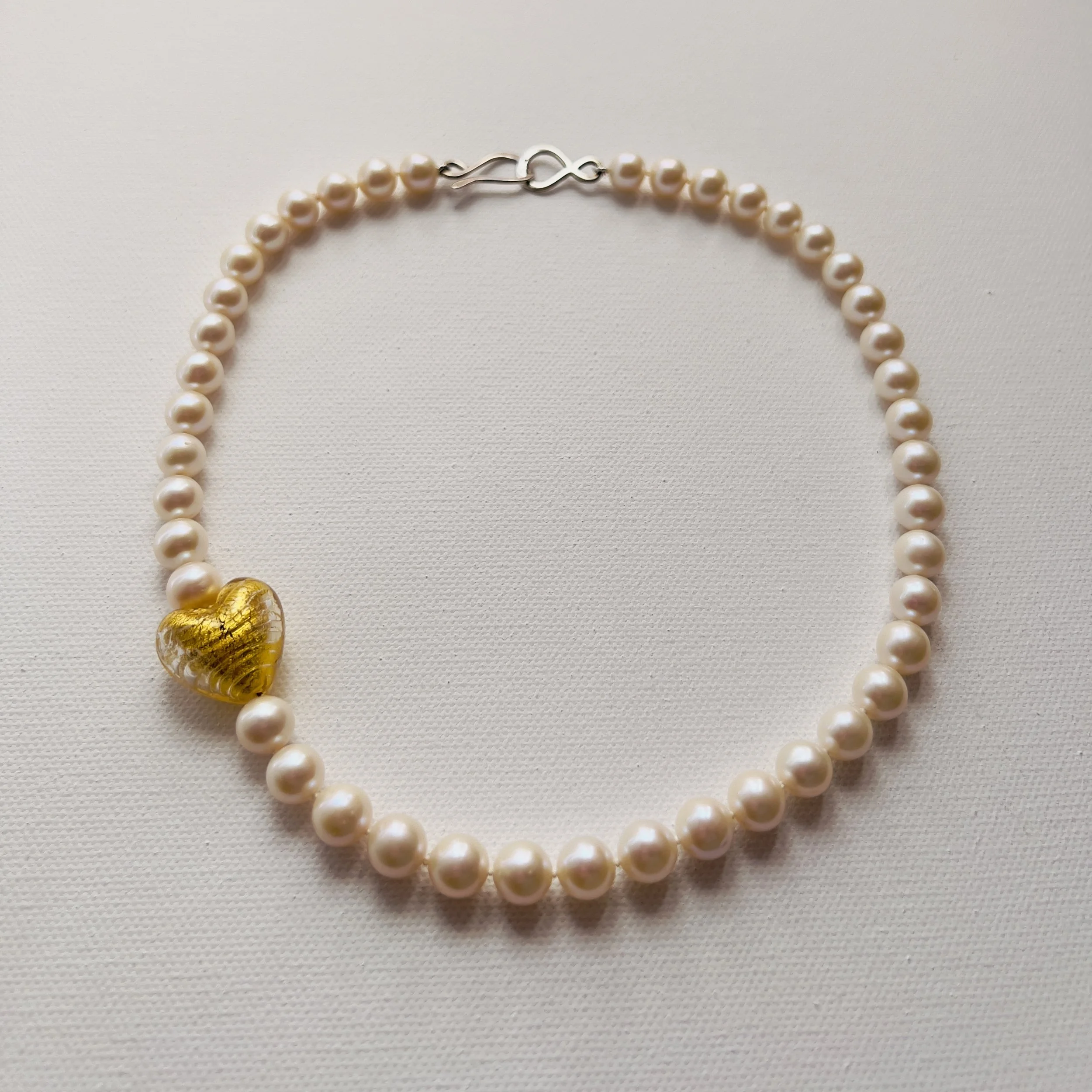 Venetian Murano Heart Pearls