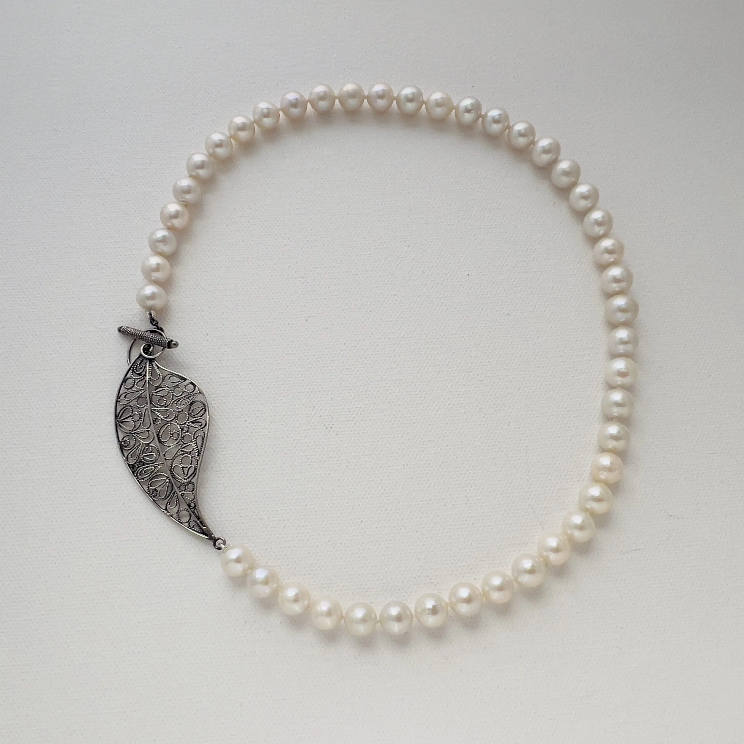 Pearls of Purity, Finished with a Sterling Leaf