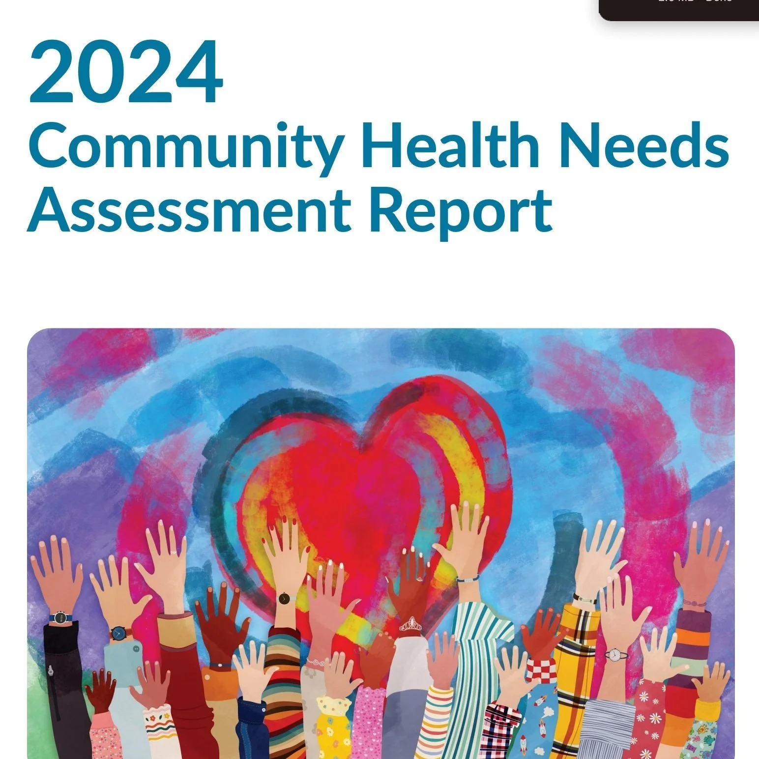 Visual representing report document.