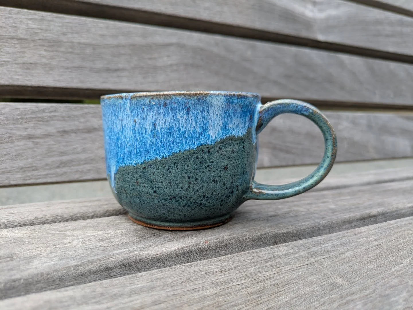 Classic dawn on floating blue