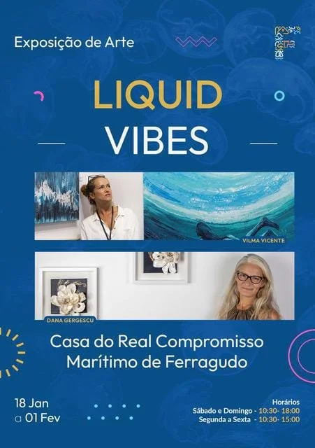 ocean-inspired exhibition, modern shell artwork, abstract shell art, blue and white seashells