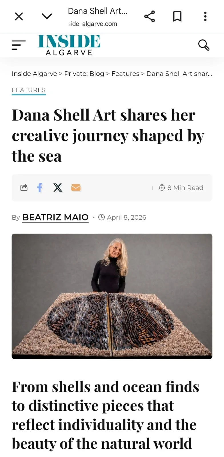 Inside Carvoeiro - contemporary wall art made from natural seashells