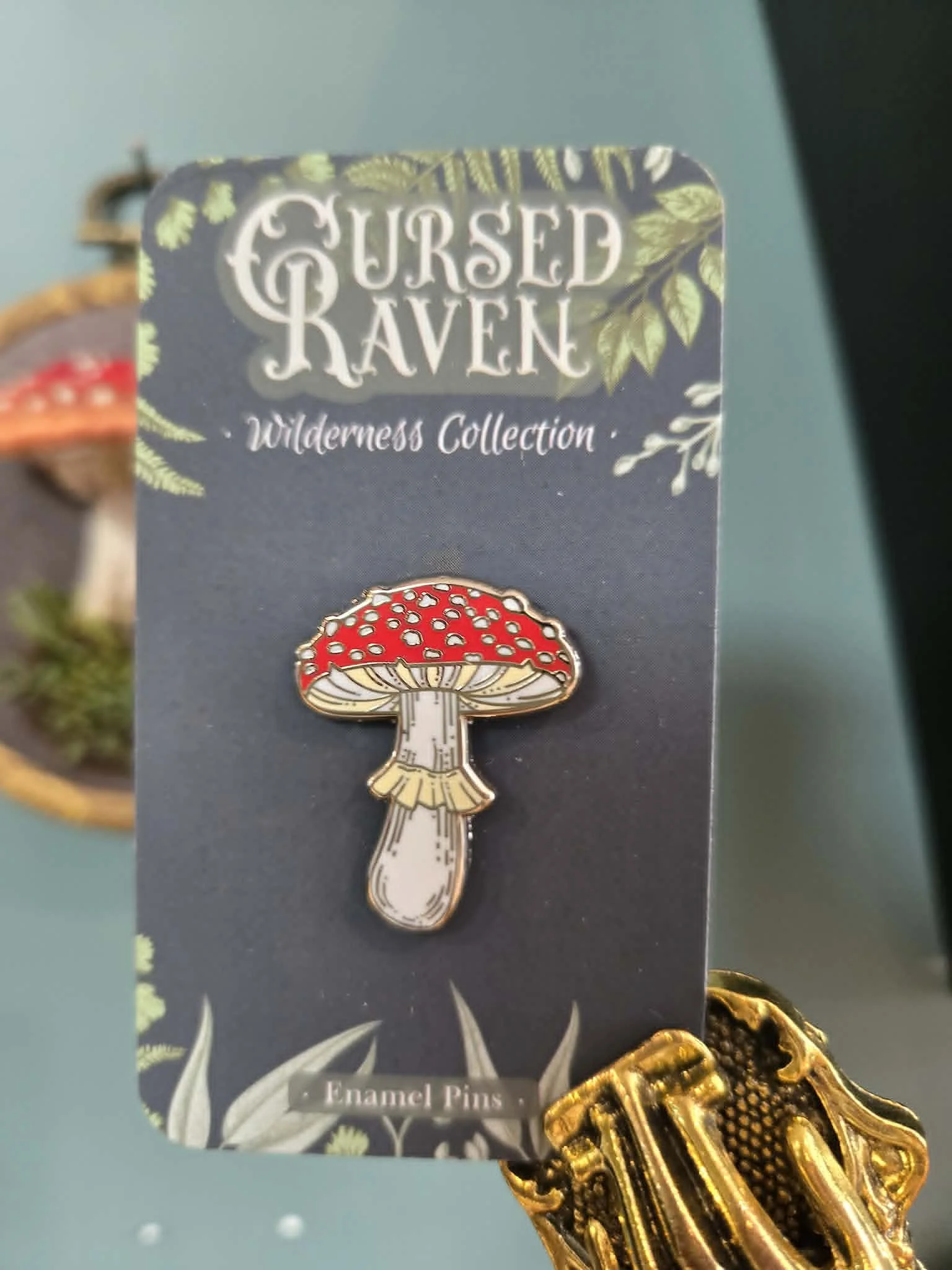 Amanita Mushroom Pin