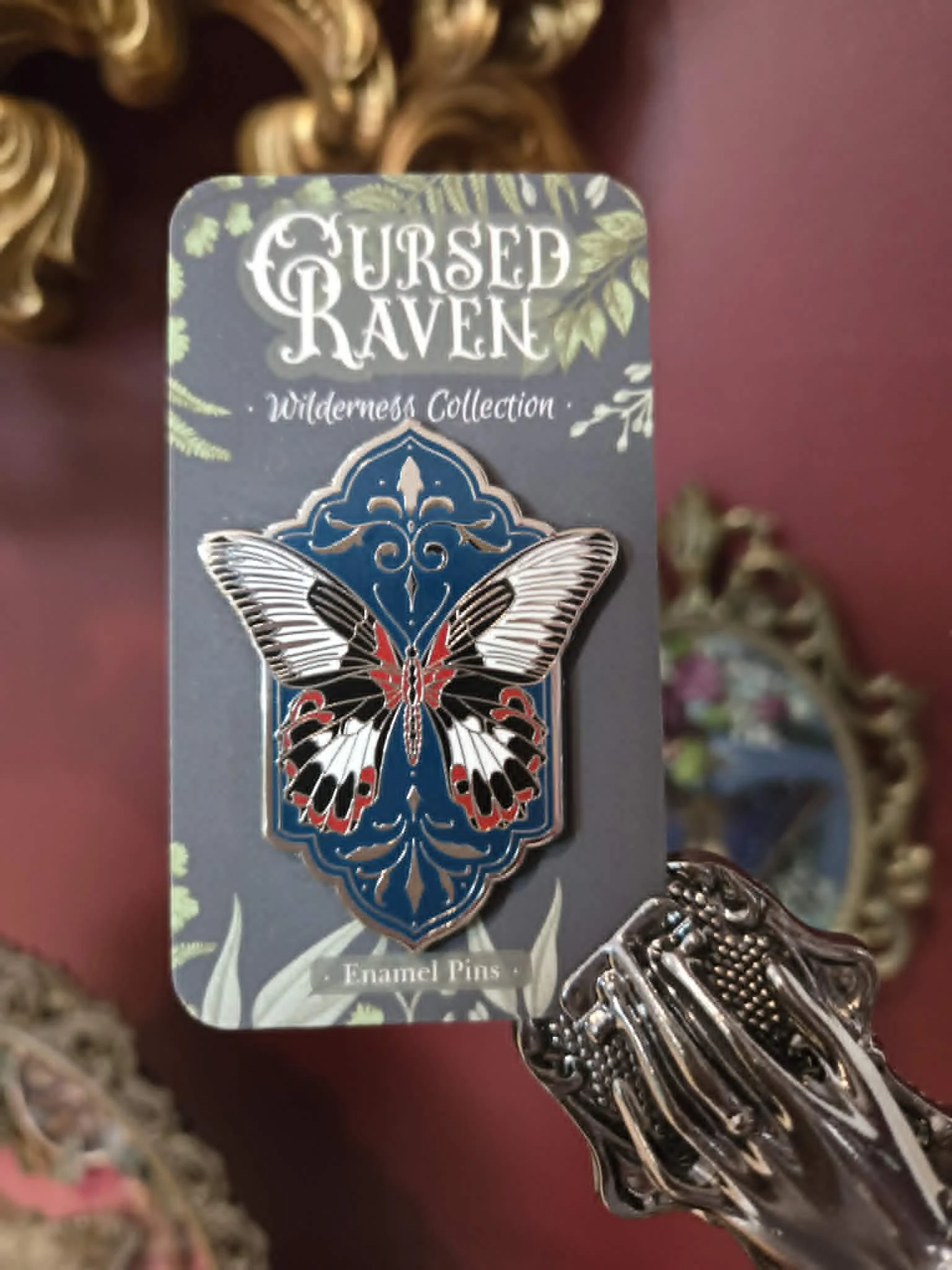 Scarlet Mormon Butterfly Pin