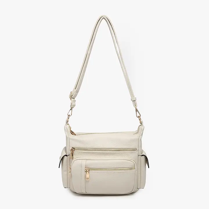 Nicole Multi-Zip Crossbody w/ Side Pockets