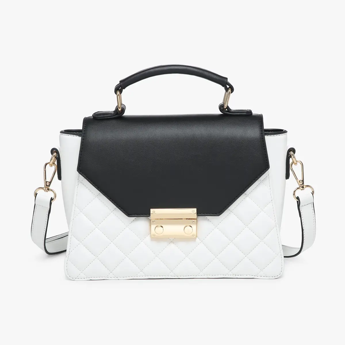 Lou Square Quilted Crossbody w/ Push Lock