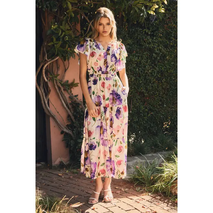 Floral Printed Midi Dress