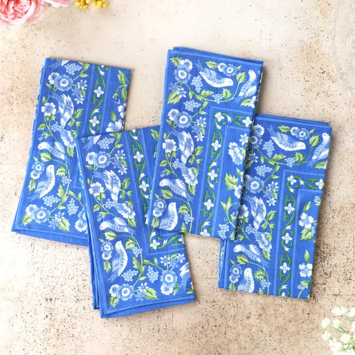 April Cornell Vintage Print Cotton Napkins - Set of 4