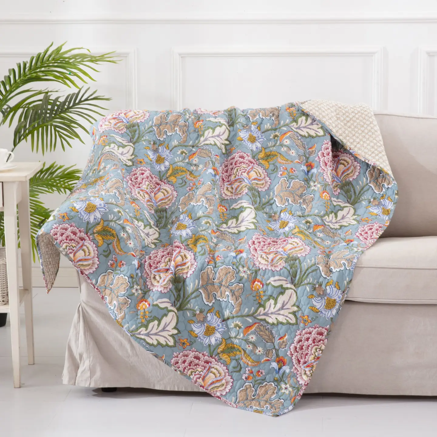 Angelica Reversible Quilted Throw