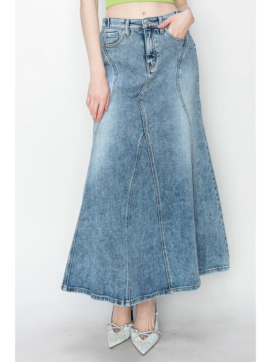 Denim Maxi Skirt