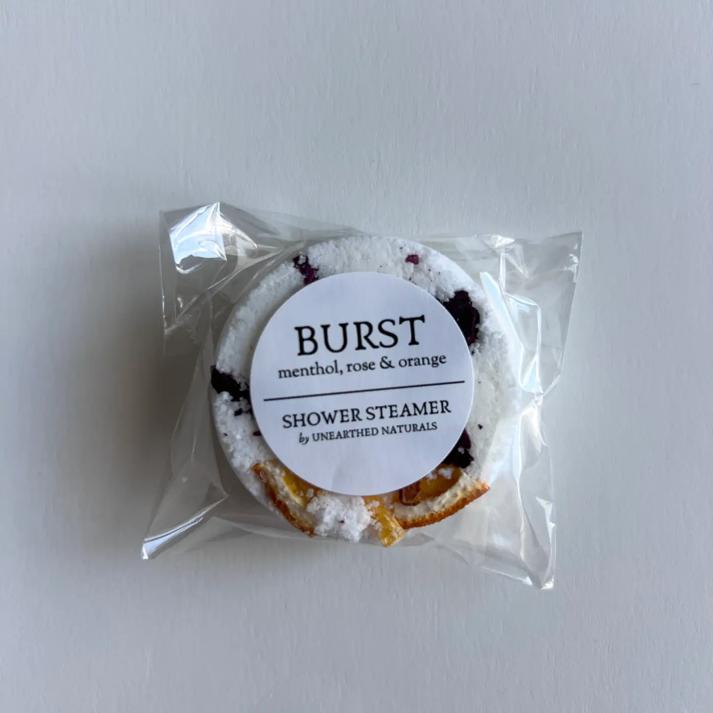 Burst Shower Steamer | Menthol, Rose & Orange