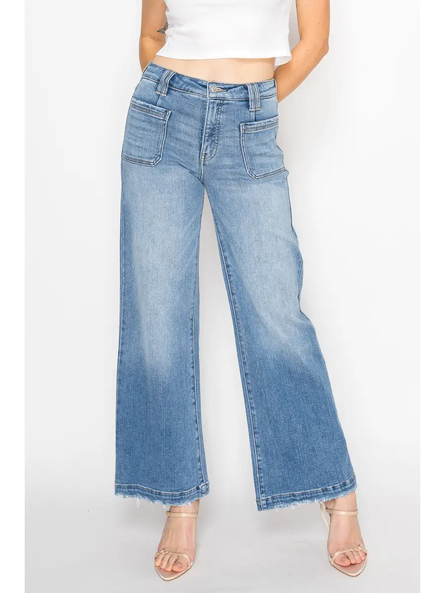 Eco-Friendly Slim Palazzo Jeans