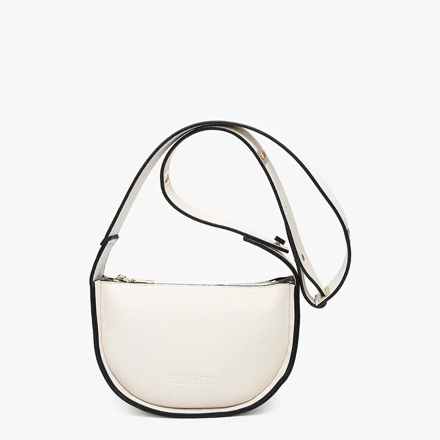 Celine Crescent Shoulder Bag – Vegan Leather Bag - Off White