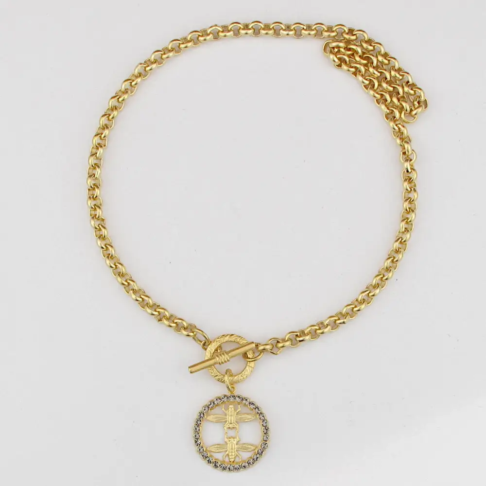 Two Bee Necklace