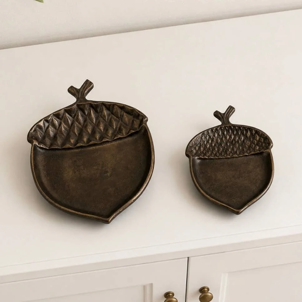 Brown Metal Acorn Tray