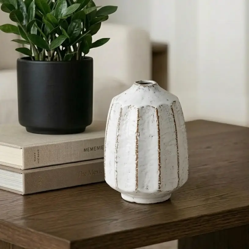 Braden White Vase