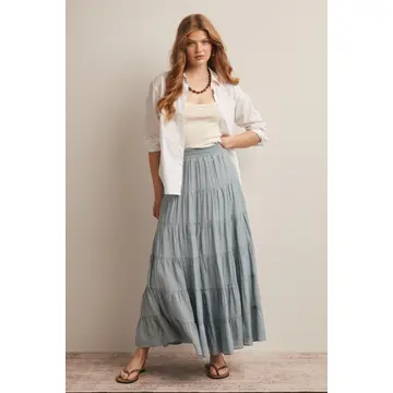 Tiered Maxi Skirt