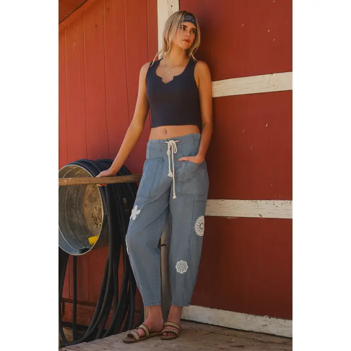 Striped Drawstring Pants