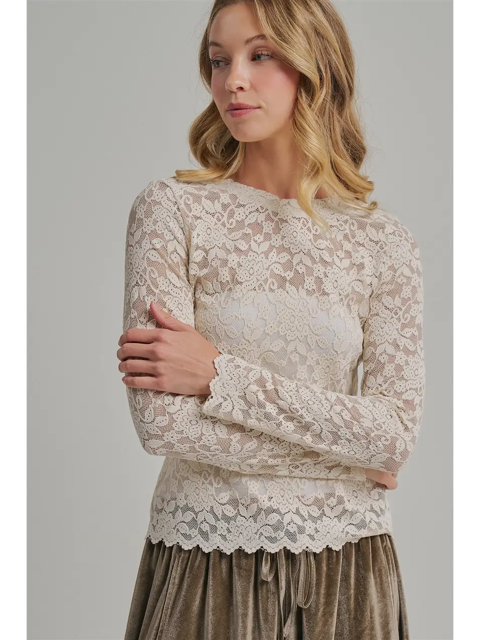 Romantic Stretch Boho Lace Layering Top
