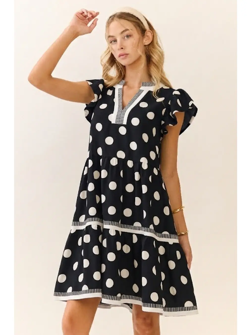 Tiered Polka Dot Dress