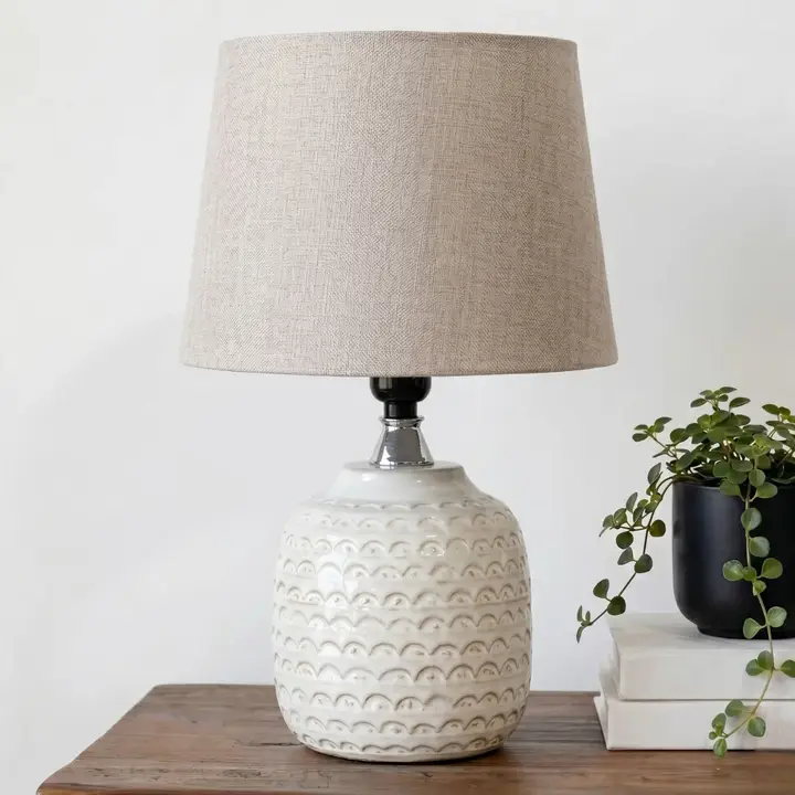 Nellie White Ceramic Lamp