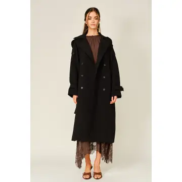Belted Trench Coat - Black
