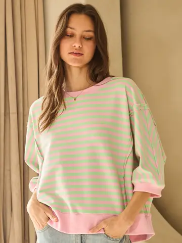 Striped Knit Top