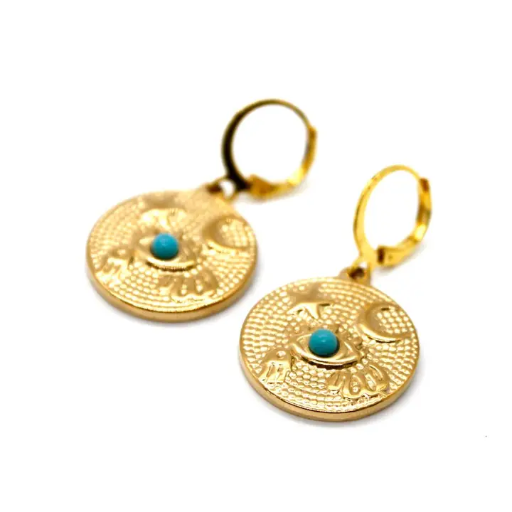 Evil Eye Turquoise Earrings