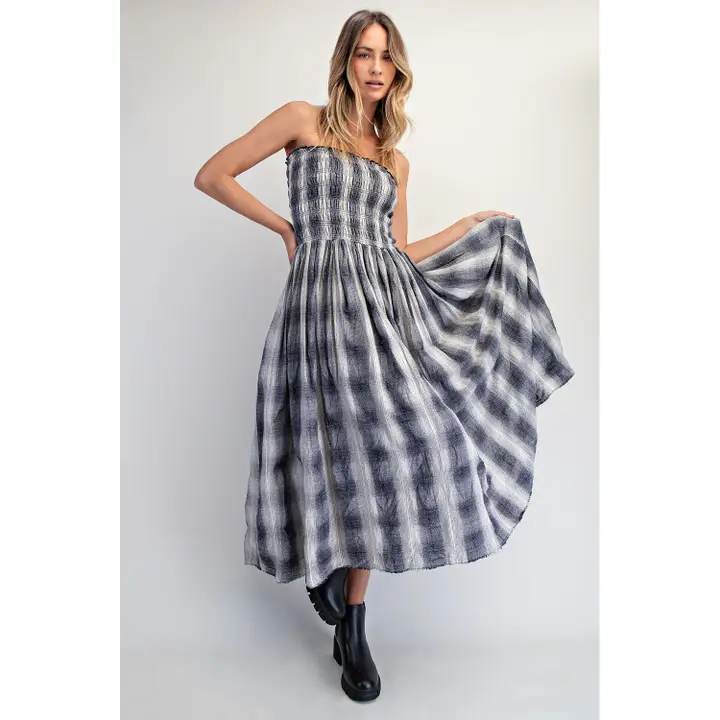 Plaid Convertible Maxi Skirt / Dress