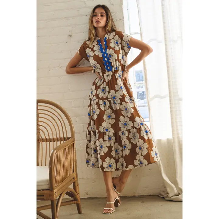 Floral Printed Midi Dress