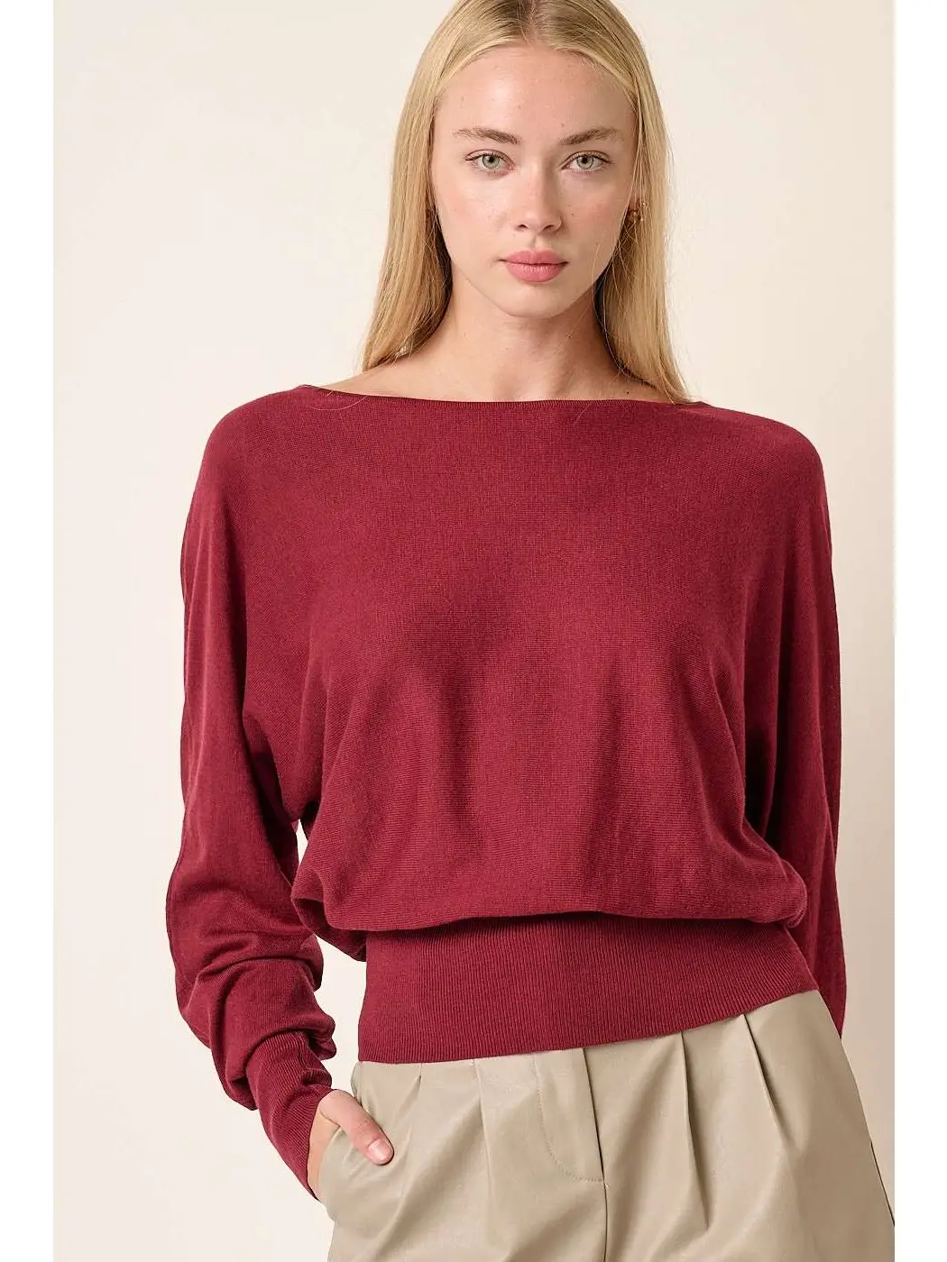 Boatneck Knit Sweater