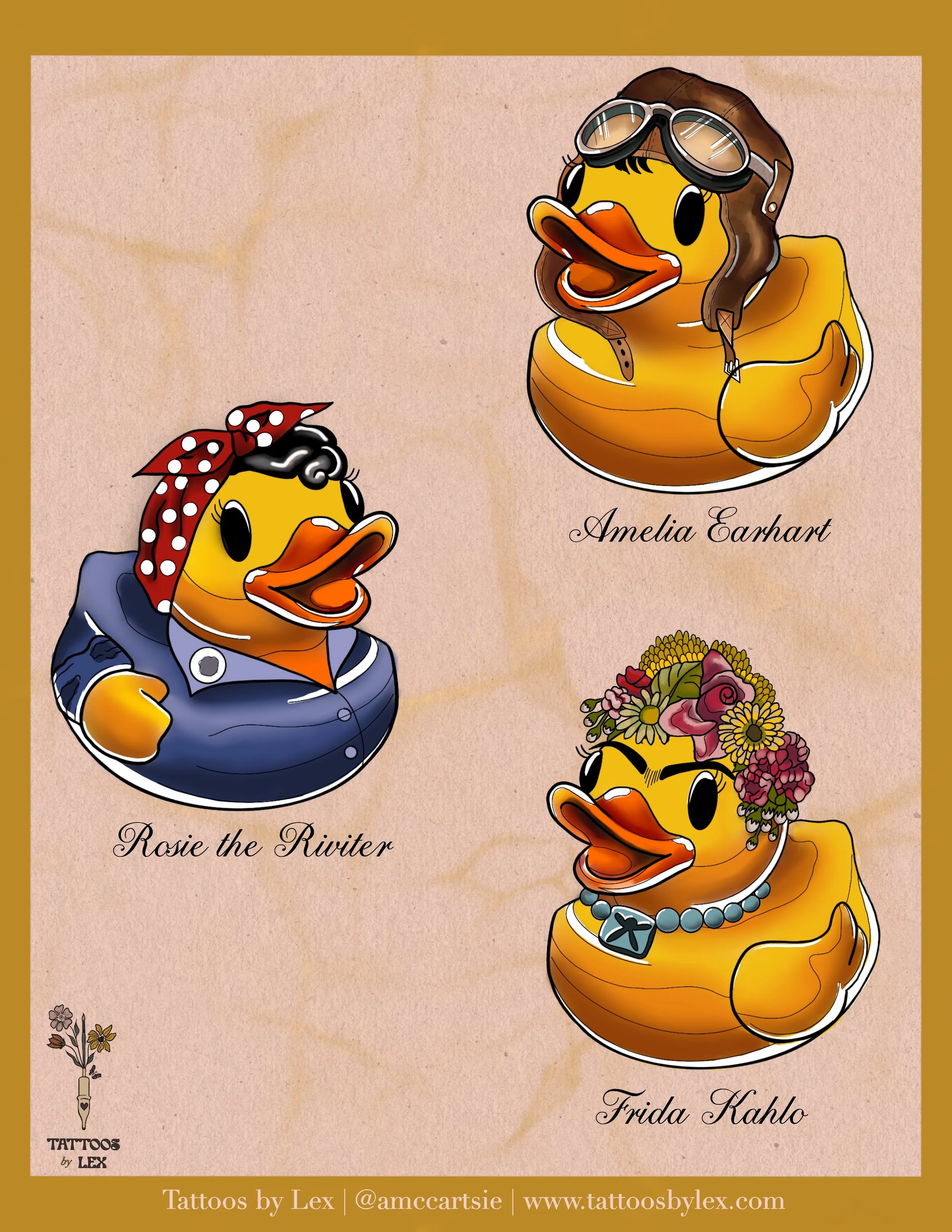 Full Color (preferred) or Blacks & Greys - Women of History Rubber Ducks