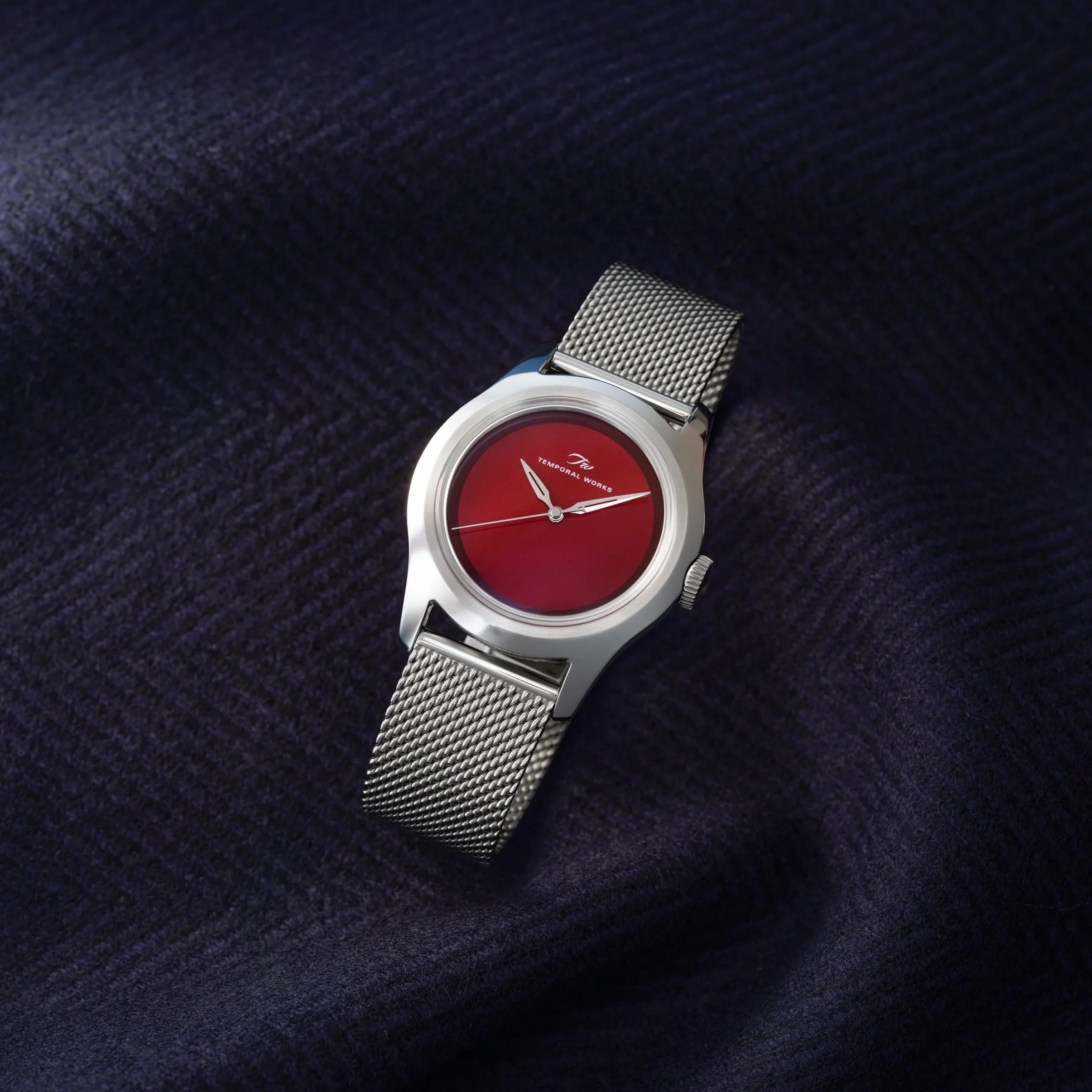 Temporal Works Red Fortune Dial Lacquer Watch