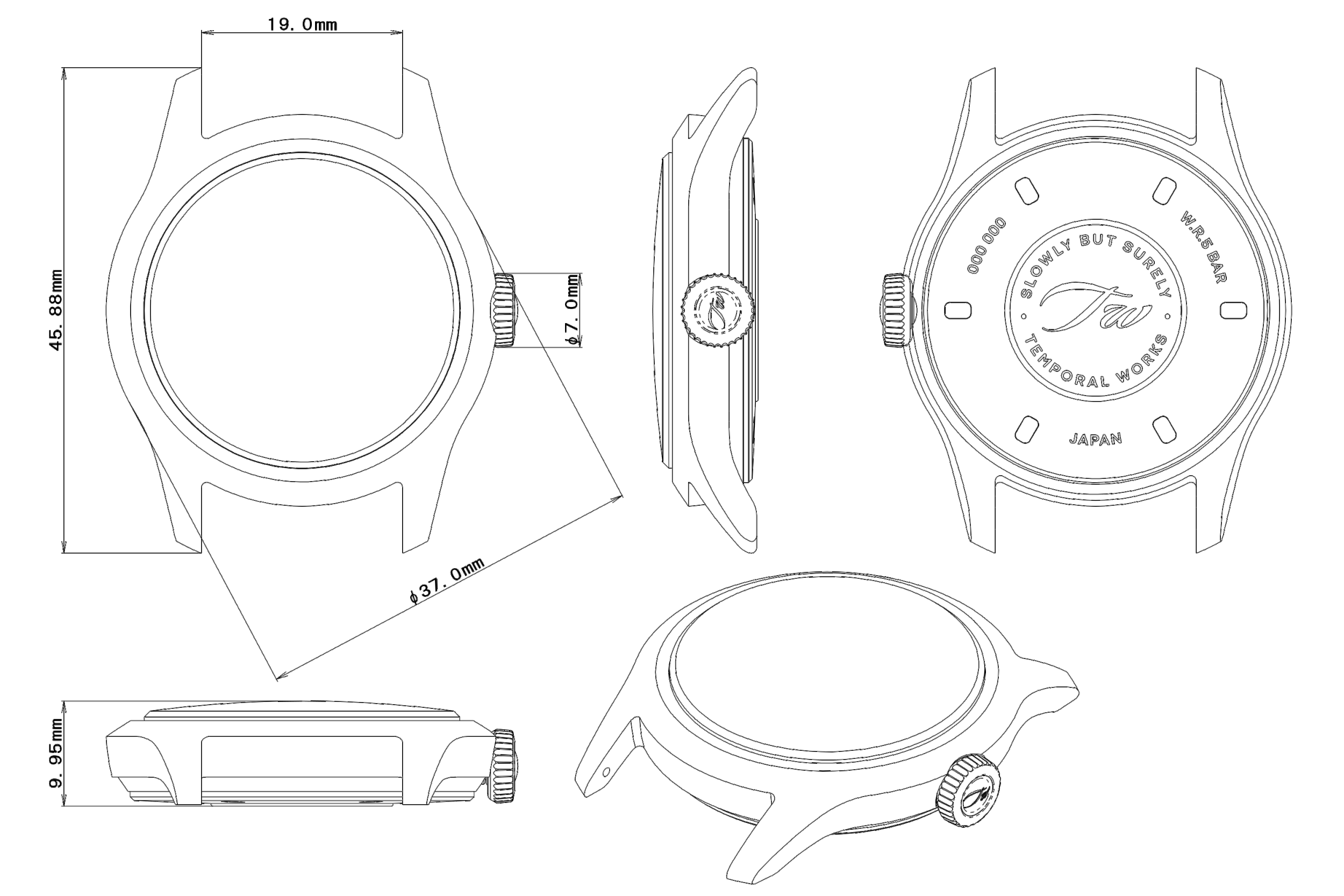 Temporal Works Watch Case Series A Specifications