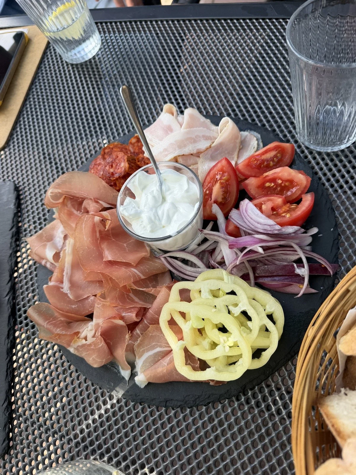 Delicious ham platter from Etyek