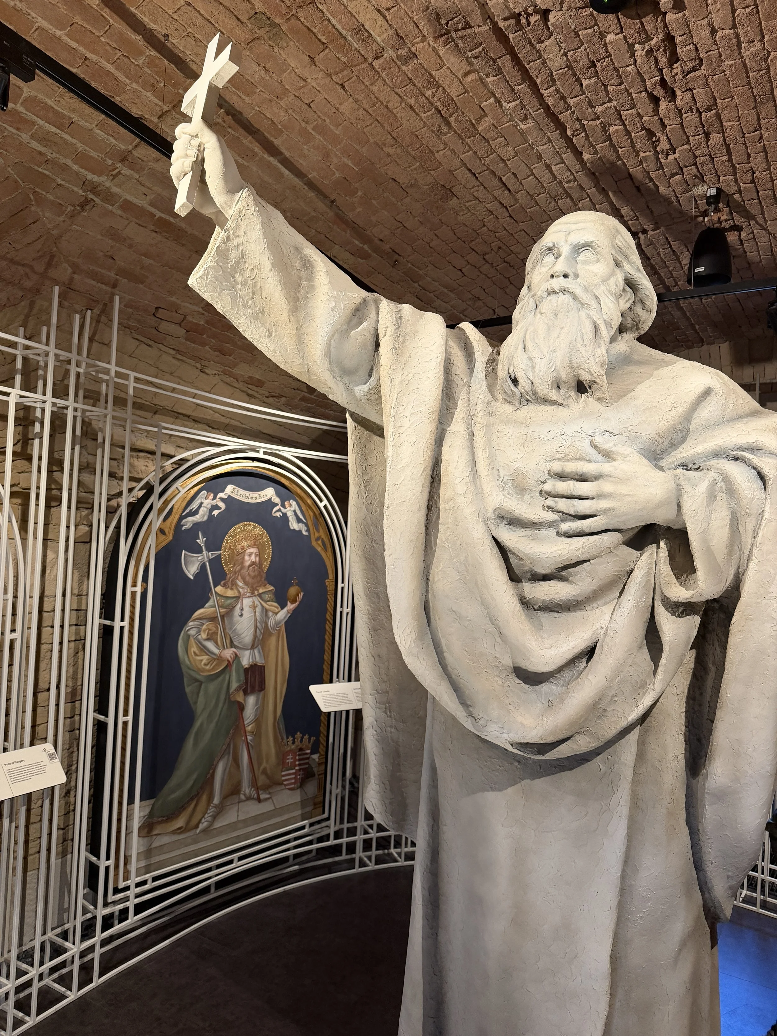 Statue of Bishop Gellért inside the Bastion of Liberty exhibition, Citadella Budapest