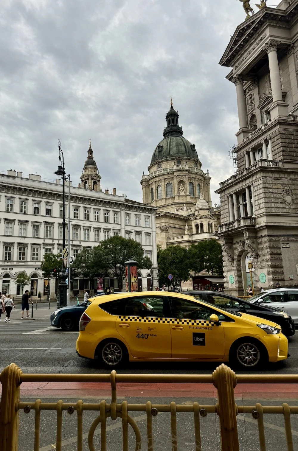 Taking an Uber cab in Budapest