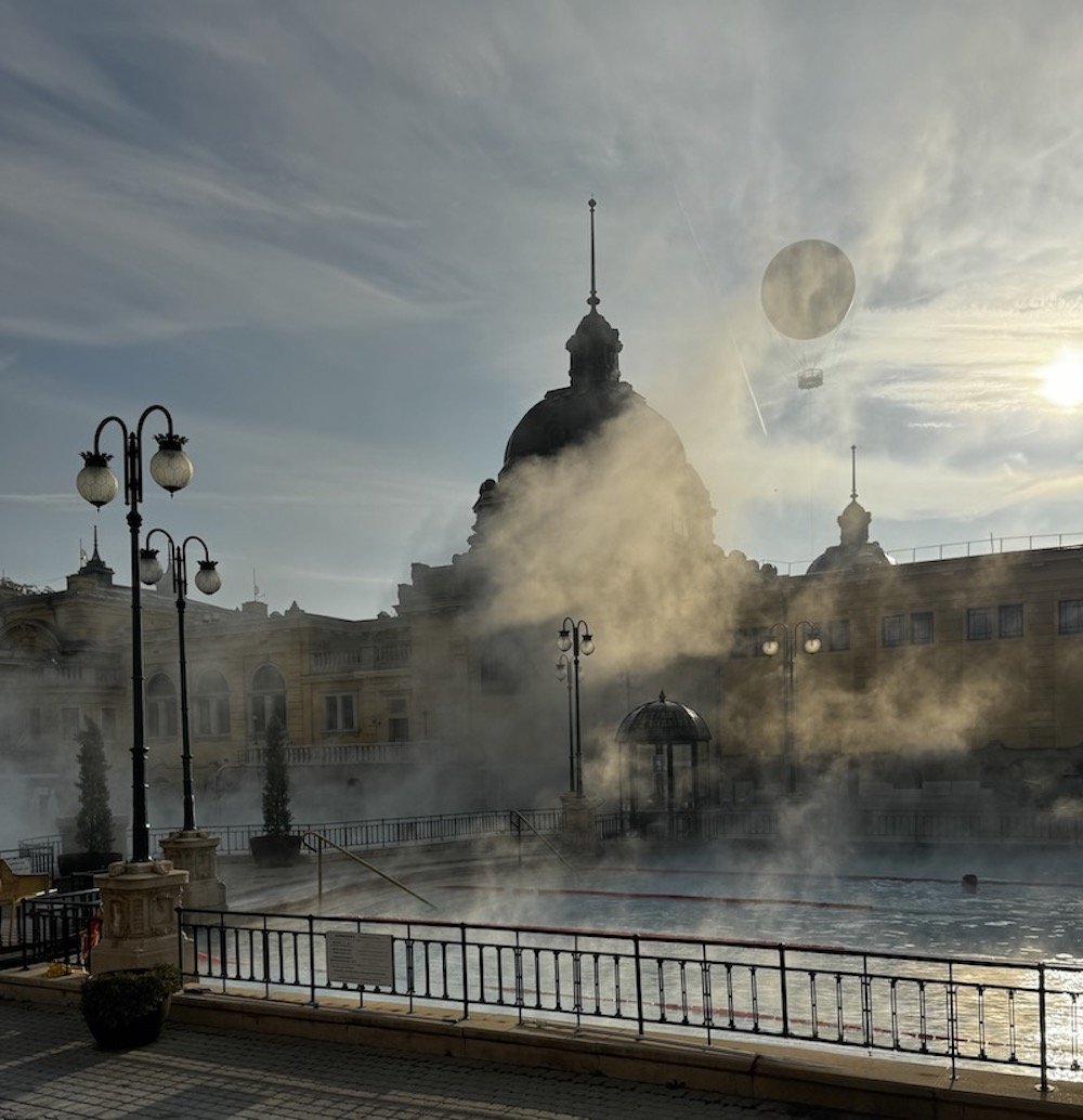 Szechenyi baths in the winter